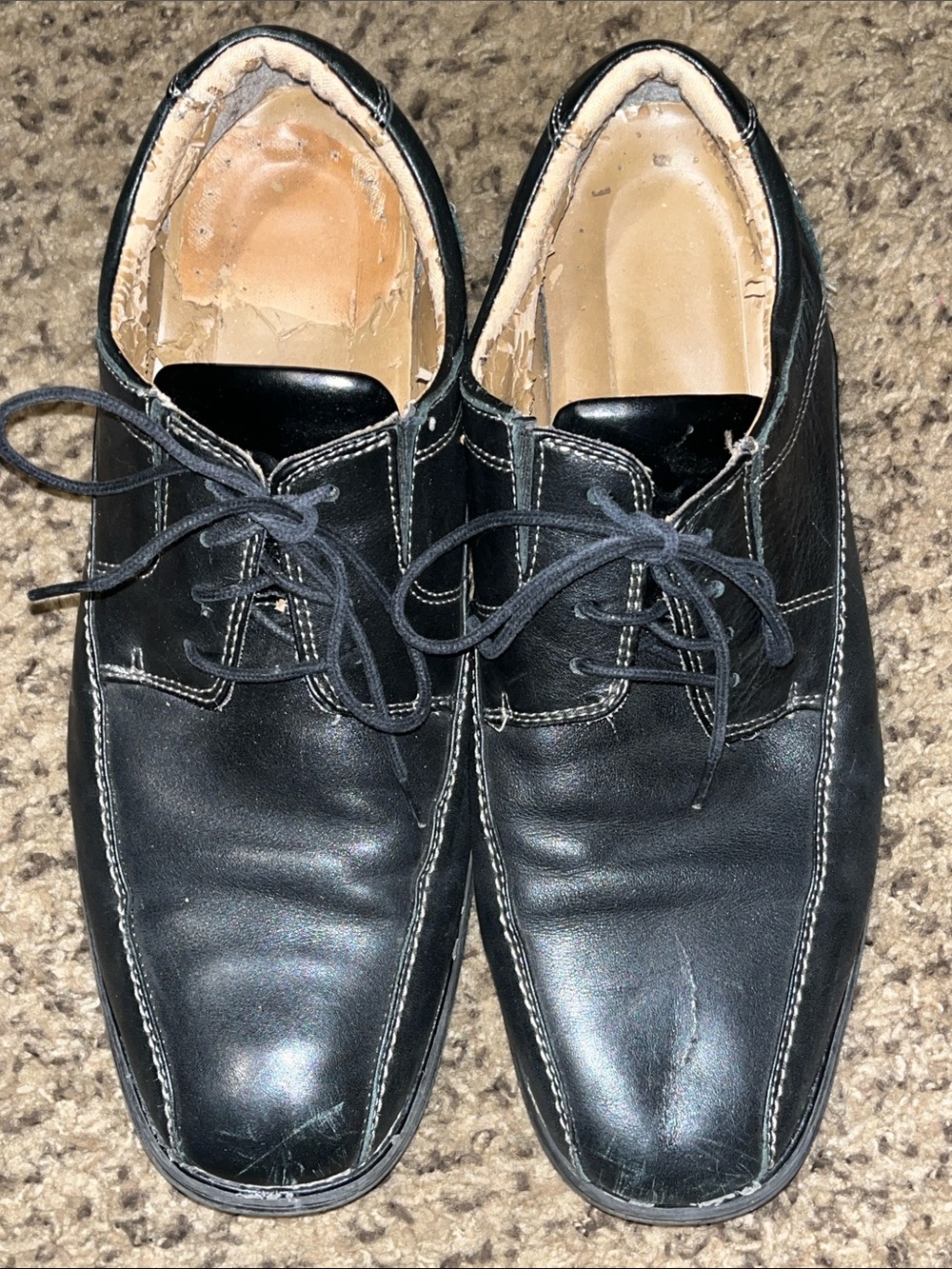 Chaps Men's Black Lace-Up Dress Shoes